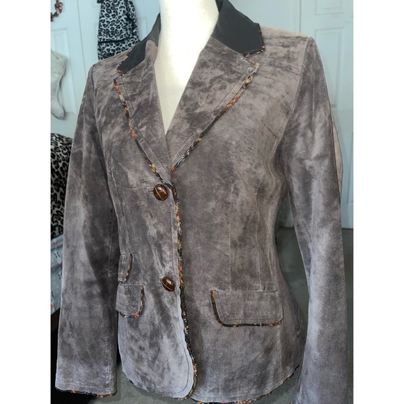 Women’s Brown Beautiful Tréo Jolie Suade Long Sleeve Jacket 🤎 - Picture 8 of 17